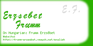erzsebet frumm business card
