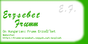 erzsebet frumm business card